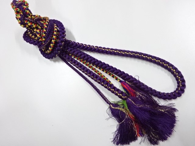 JAPANESE KIMONO / HAND-TIED OBIJIME